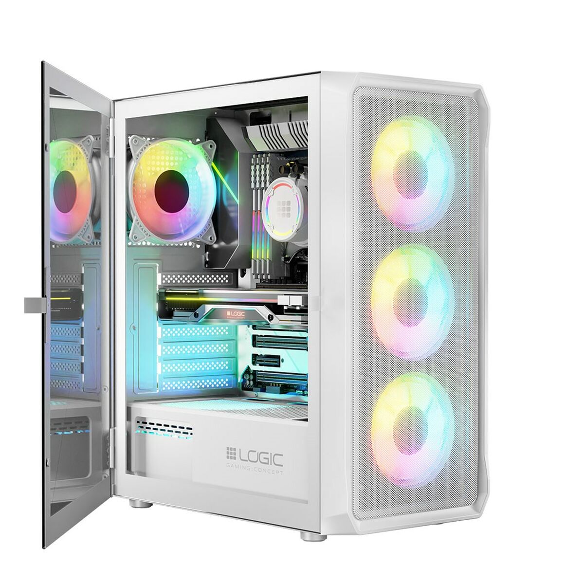 Case computer desktop ATX Logic PORTOS ARGB Bianco Nero 18 S9140371_16