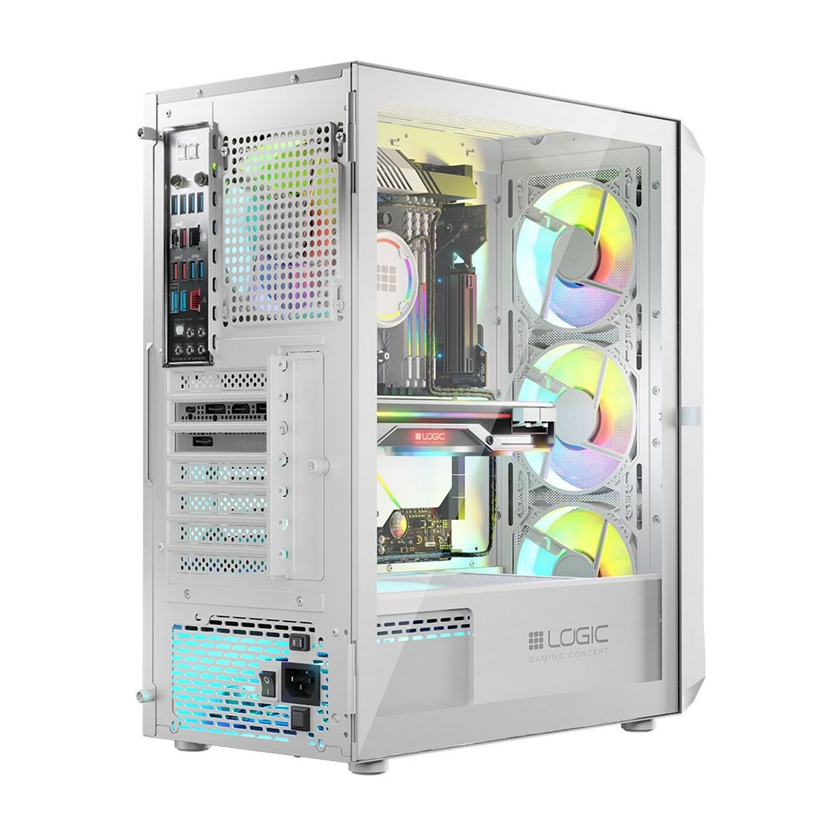 Case computer desktop ATX Logic PORTOS ARGB Bianco Nero 19 S9140371_17