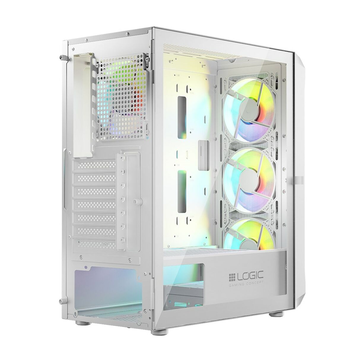 Case computer desktop ATX Logic PORTOS ARGB Bianco Nero 3 S9140371_1