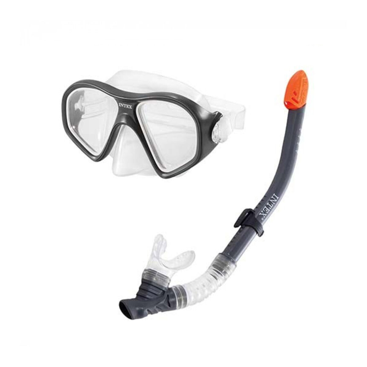 Occhialini da Snorkeling e Boccaglio Intex 55648 Giallo Nero 2 S7904494_0