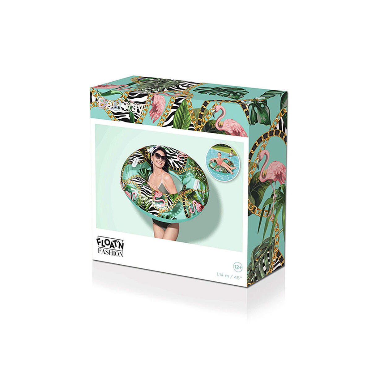 Bestway Galleggiante Gonfiabile con Maniglie Fantasia Floreale D114 cm +12 Anni Spiaggia e Piscina 36302 3 D1400223_1