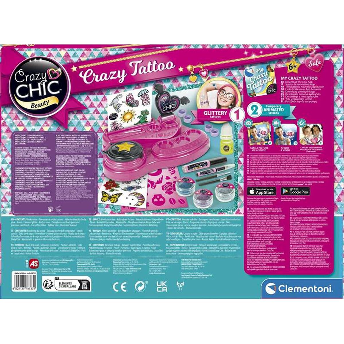 Tatuaggi Temporanei Clementoni Crazy Tattoo Studio 5 S2436505_3