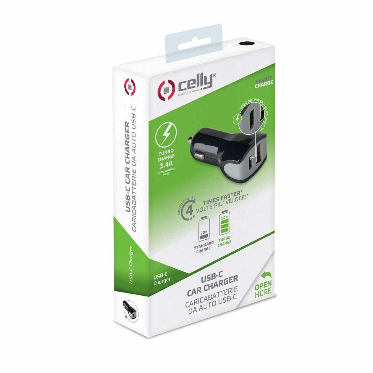 Caricabatterie per Auto Celly Nero 17 W 4 S8427560_2