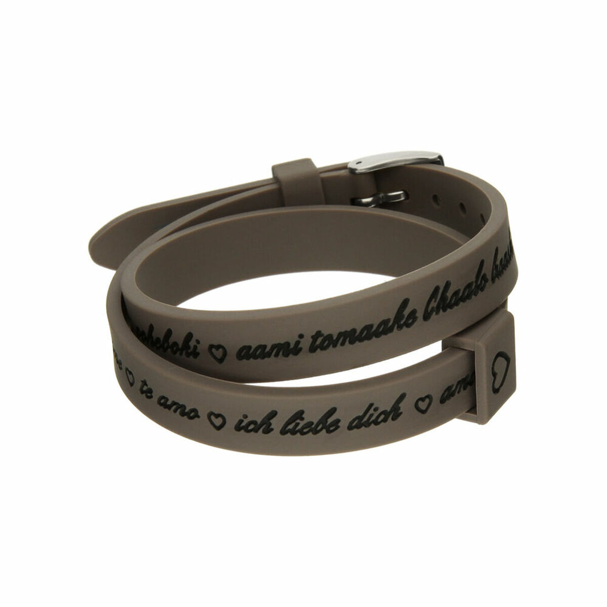Bracciale Donna il mezzometro I LOVE YOU SILVER - BRACCIALE IN SILICONE/SILICONE BRACELET 2 S7214427_0