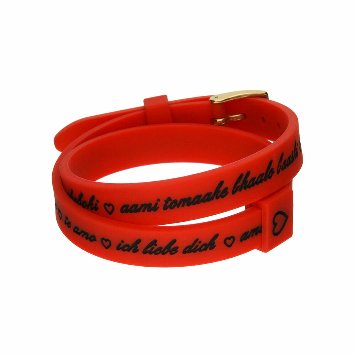 Bracciale Donna il mezzometro I LOVE YOU GOLD - BRACCIALE IN SILICONE/SILICONE BRACELET 2 S7214443_0