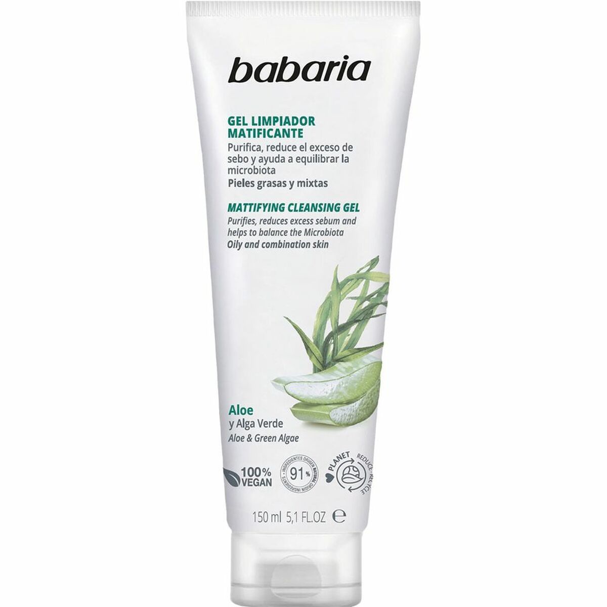 Gel Detergente Viso Babaria Aloe Vera Matificante 150 ml 2 S05110943_0