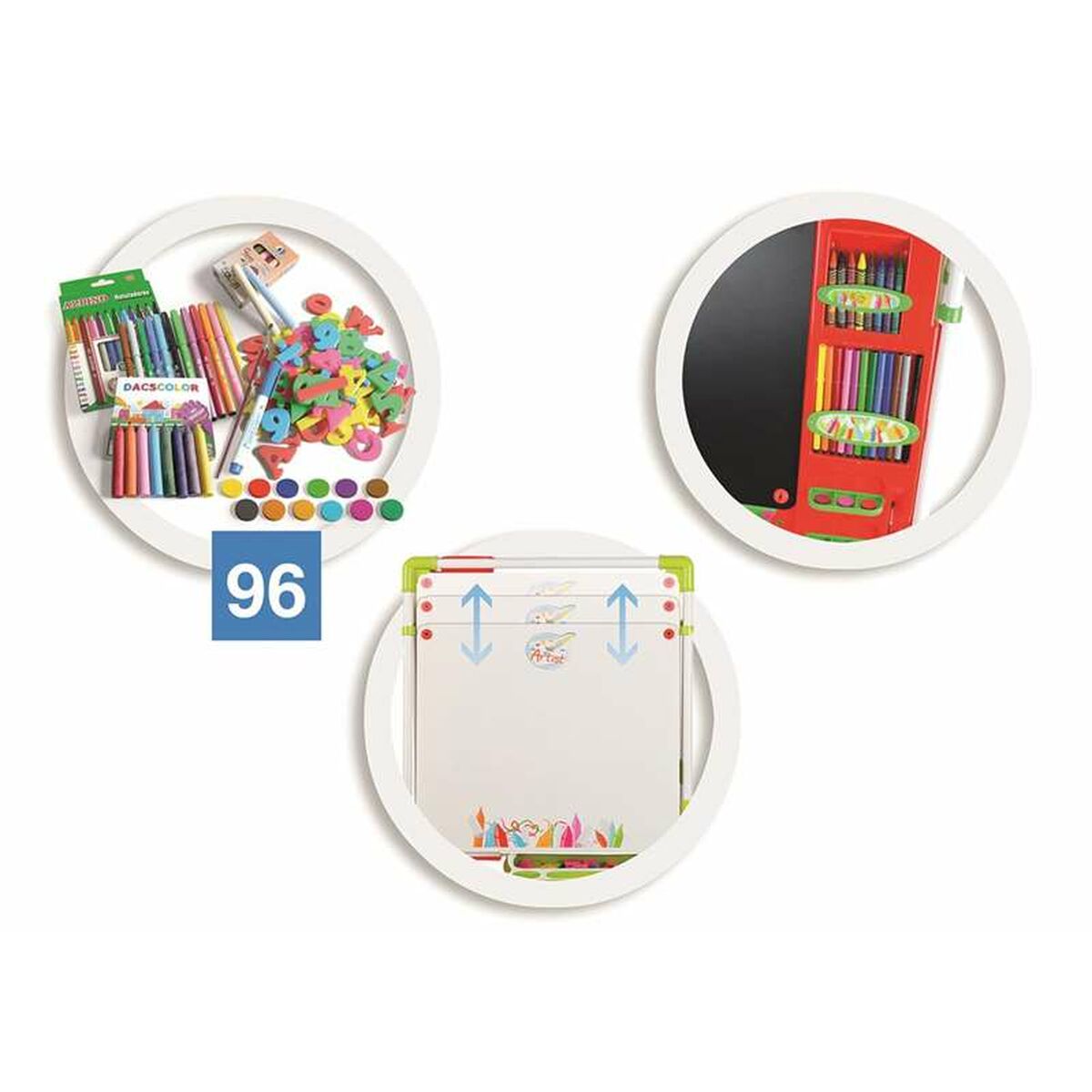 Lavagna 2 in 1 Chicos 63 x 60 x 120 cm Pieghevole 4 S2417766_2