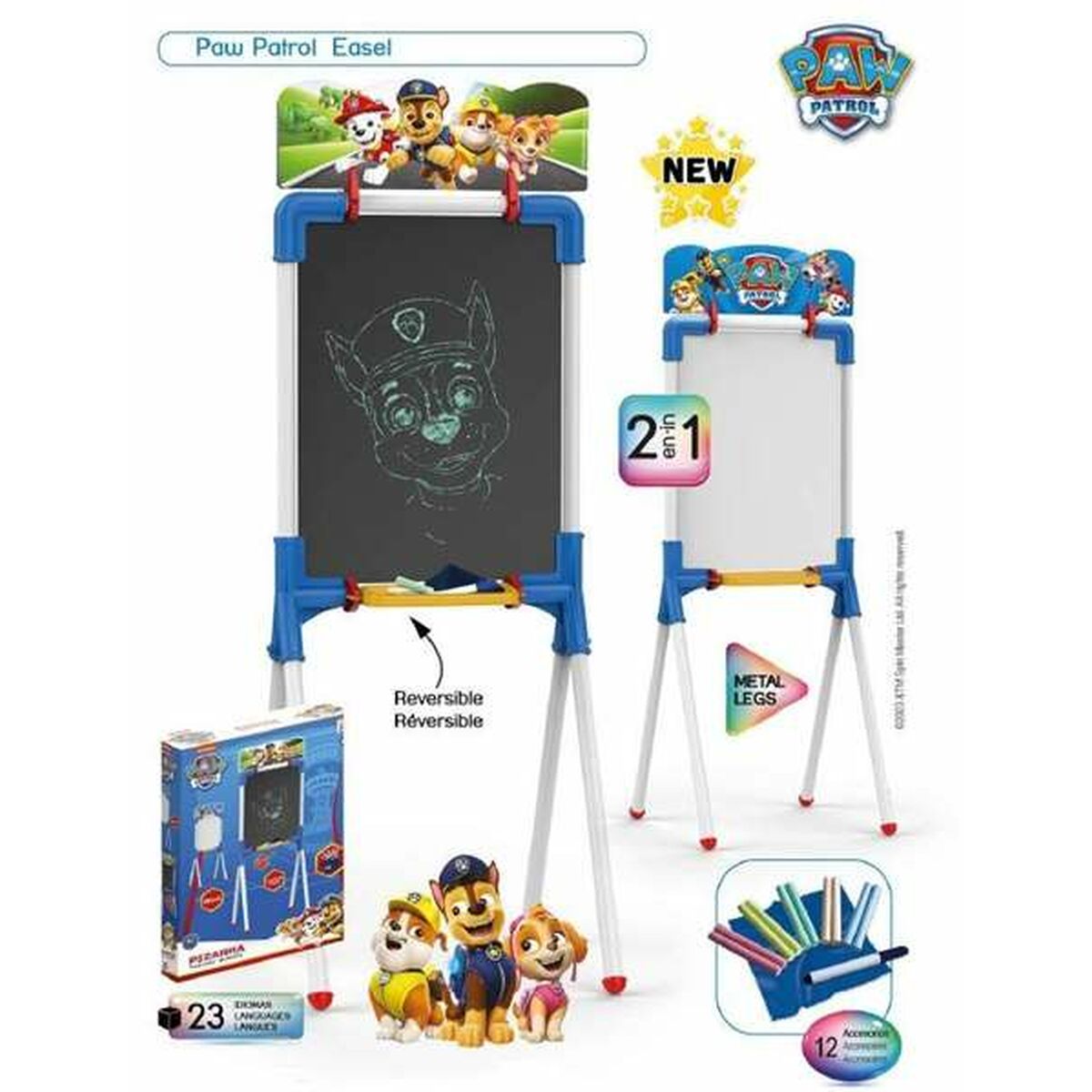 Lavagna Double-face The Paw Patrol 37 x 32 x 98 cm 2 S2429637_0