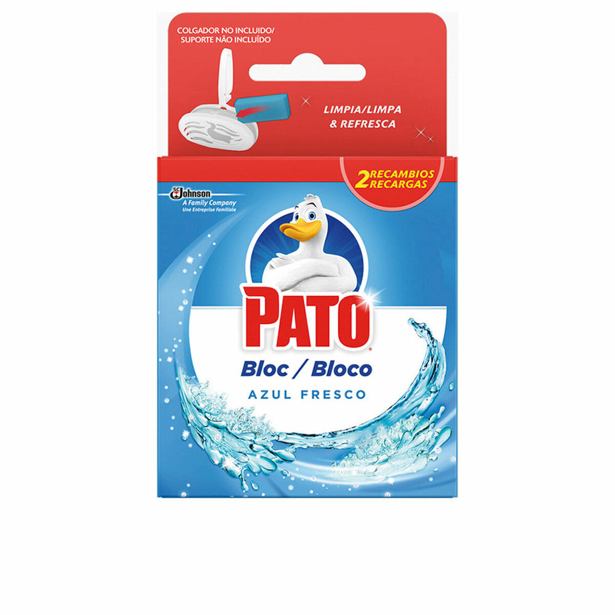 Deodorante per toilette Pato Agua Azul 2 x 40 g Disinfettante Blocco 2 S05109176_0