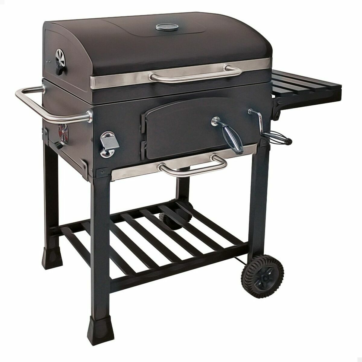 Barbecue a Carbone con Coperchio e Ruote Aktive 102 x 65 x 104 cm 2 S2455423_0
