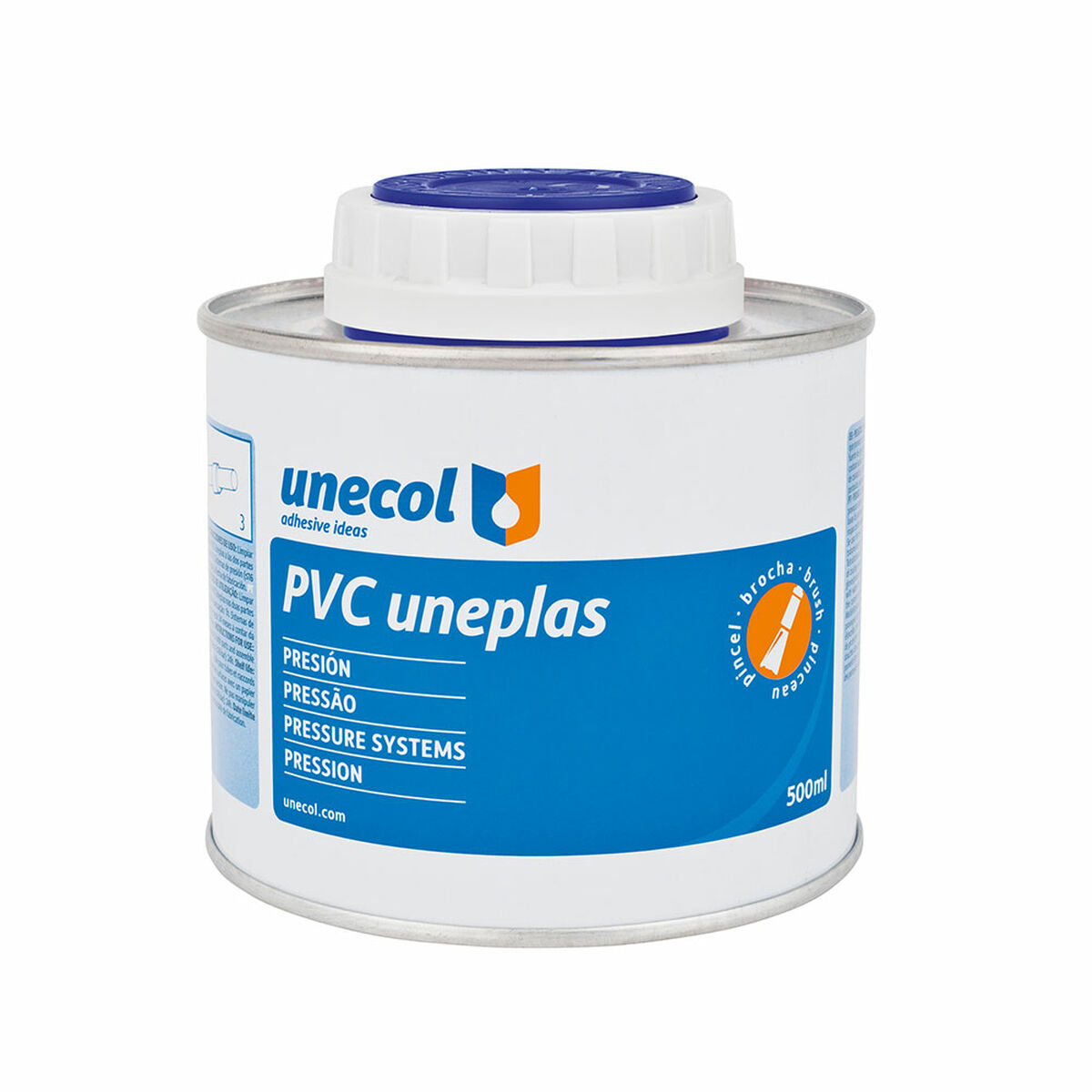 Adesivo per tubi in PVC Unecol Uneplas A2041 Pennello 500 ml 2 S7920652_0