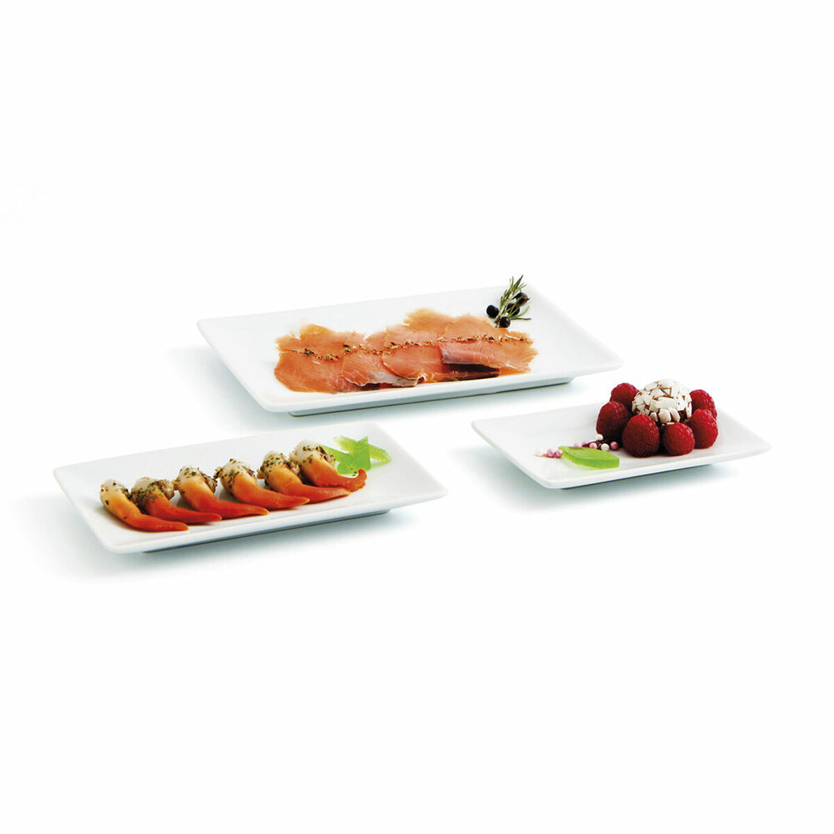 Vassoio per aperitivi Quid Gastro Fun Bianco Ceramica 20 x 13 x 2 cm (6 Unità) 3 S2705396_1