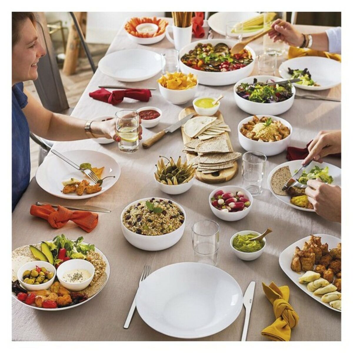 Set di piatti Luminarc Diwali 6 pcs Bianco Vetro 5 S2702137_3