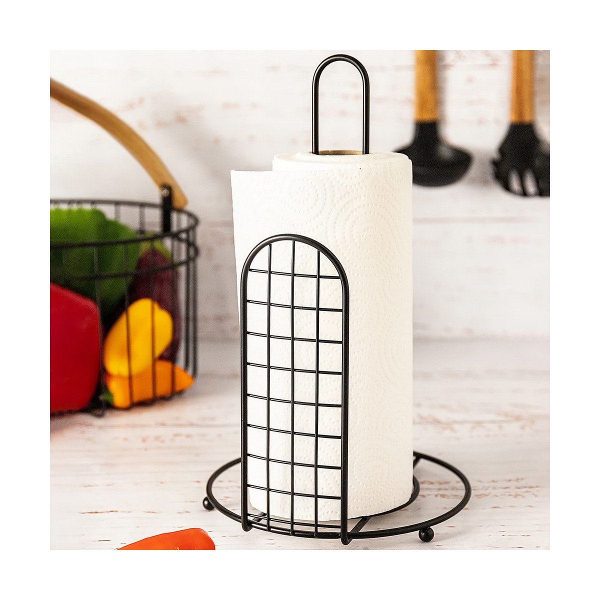 Supporto per Utensili da Cucina Quid Ebano Metallo 18x18x31 cm 4 S2705607_2