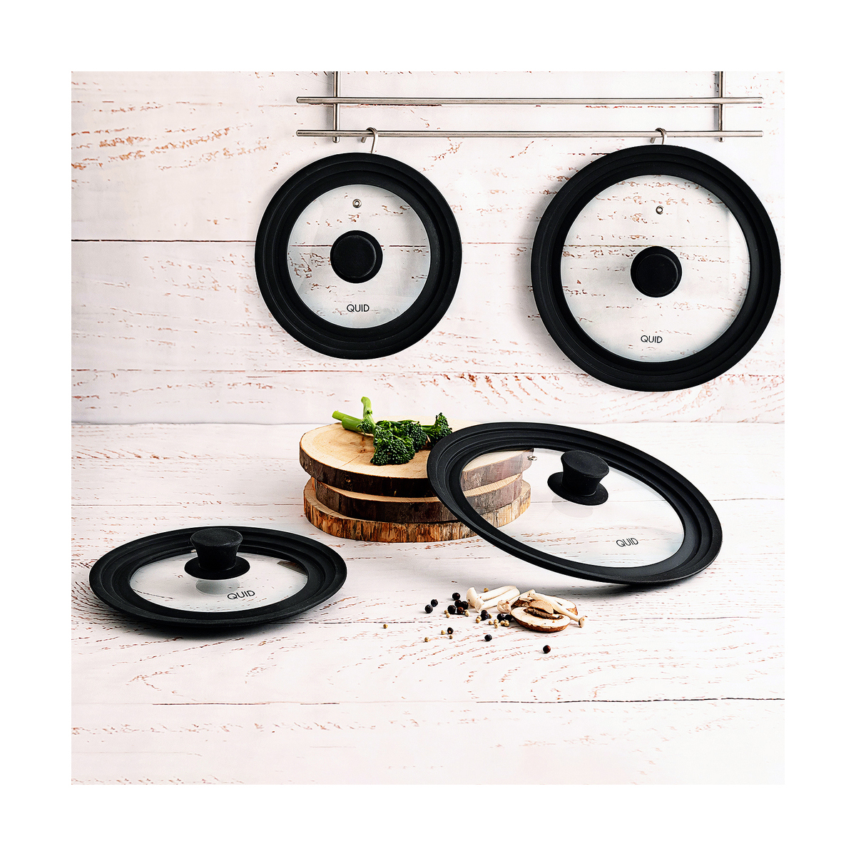 Coperchio per Pentola Quid Ebano Nero Vetro Ø 22 cm 4 S2702627_2