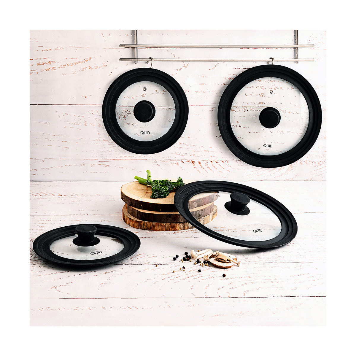 Coperchio per Pentola Quid Ebano Nero Vetro Ø 22 cm 5 S2702627_3