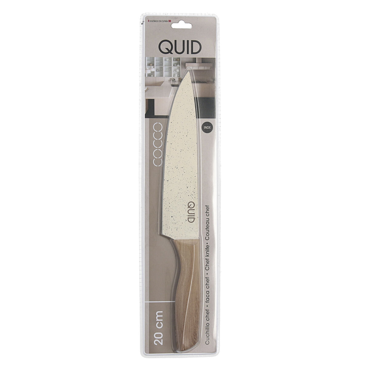 Coltello da chef Quid Cocco Marrone Metallo 20 cm (Pack 12x) 4 S2706471_2