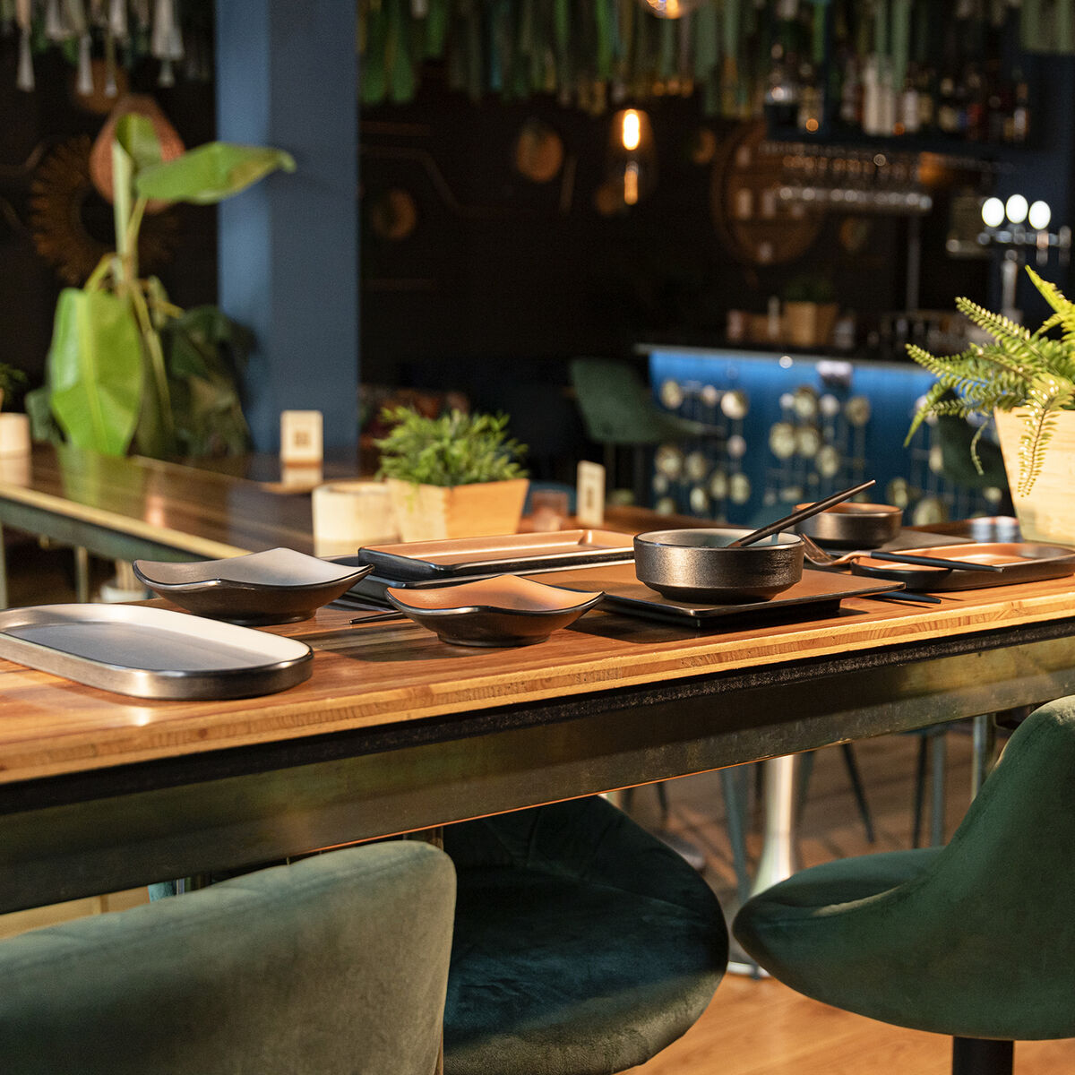 Vassoio per aperitivi Bidasoa Gio Marrone Plastica 28 x 12 cm (12 Unità) 4 S2710114_2