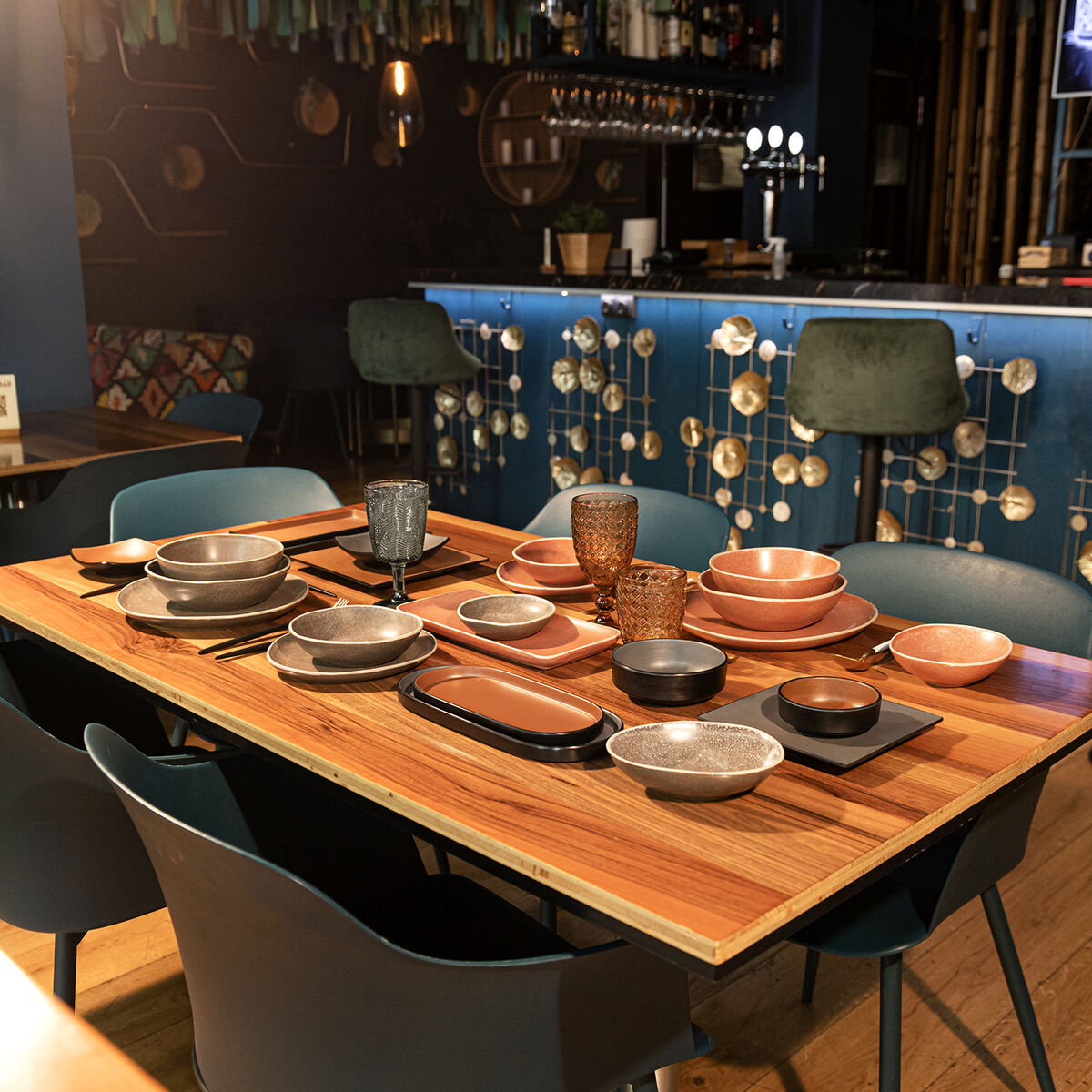 Vassoio per aperitivi Bidasoa Gio Marrone Plastica 28 x 12 cm (12 Unità) 5 S2710114_3