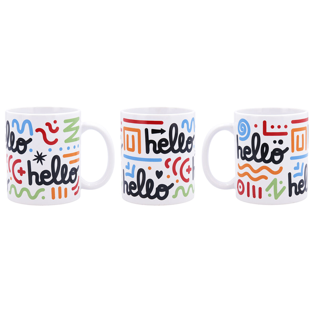 Tazza Quid Hello Fumetti Multicolore Ceramica 330 ml (12 Unità) 6 S2710708_4
