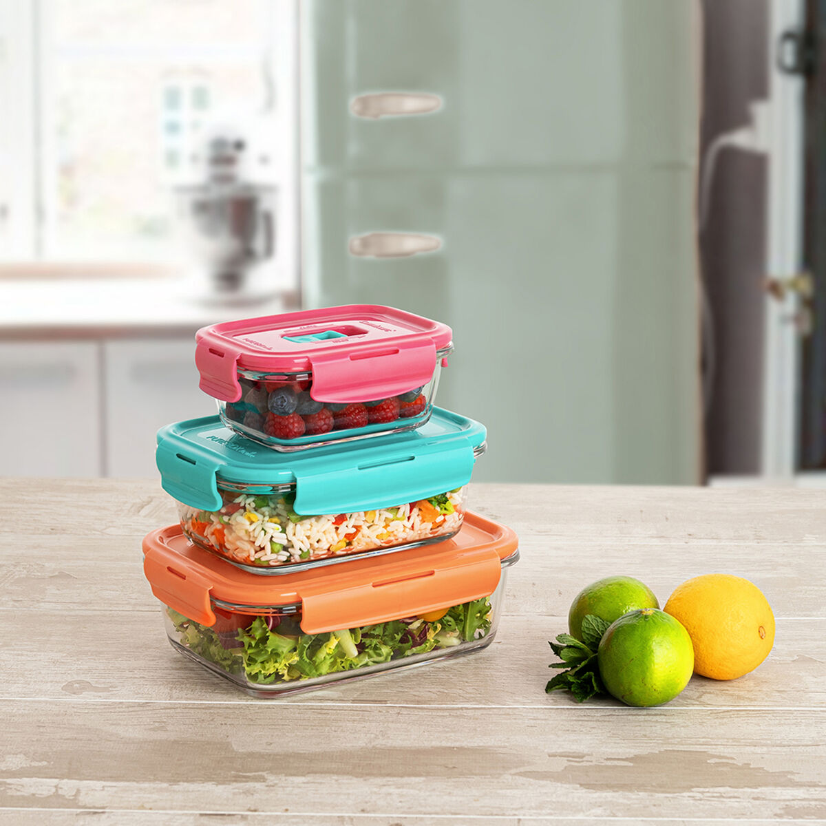 Porta pranzo Ermetico Luminarc Pure Box Holy Bicolore Vetro 1,22 L (6 Unità) 4 S2711155_2