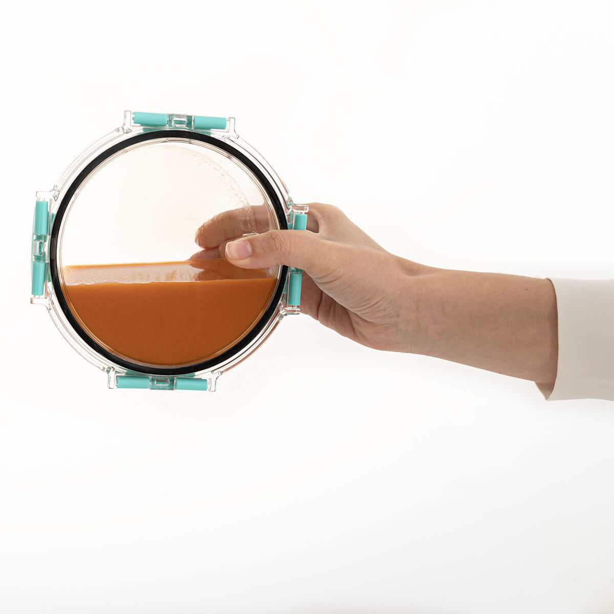 Porta pranzo Ermetico Quid Purity Rotonda 640 ml Trasparente Vetro (12 Unità) 4 S2711179_2