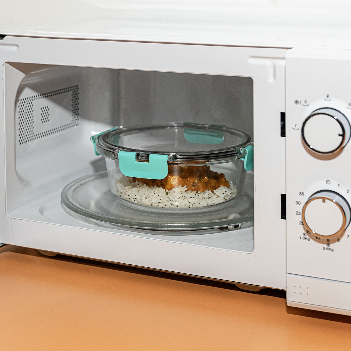 Porta pranzo Ermetico Quid Purity Rotonda 970 ml Trasparente Vetro (6 Unità) 6 S2711181_4