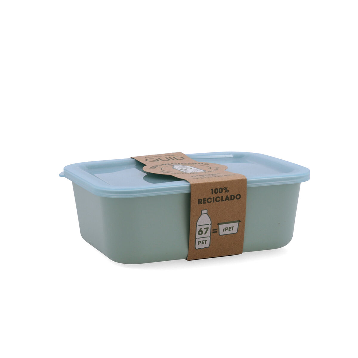 Portapranzo Rettangolare con Coperchio Quid Inspira 1,34 L Verde Plastica (12 Unità) 6 S2710894_4
