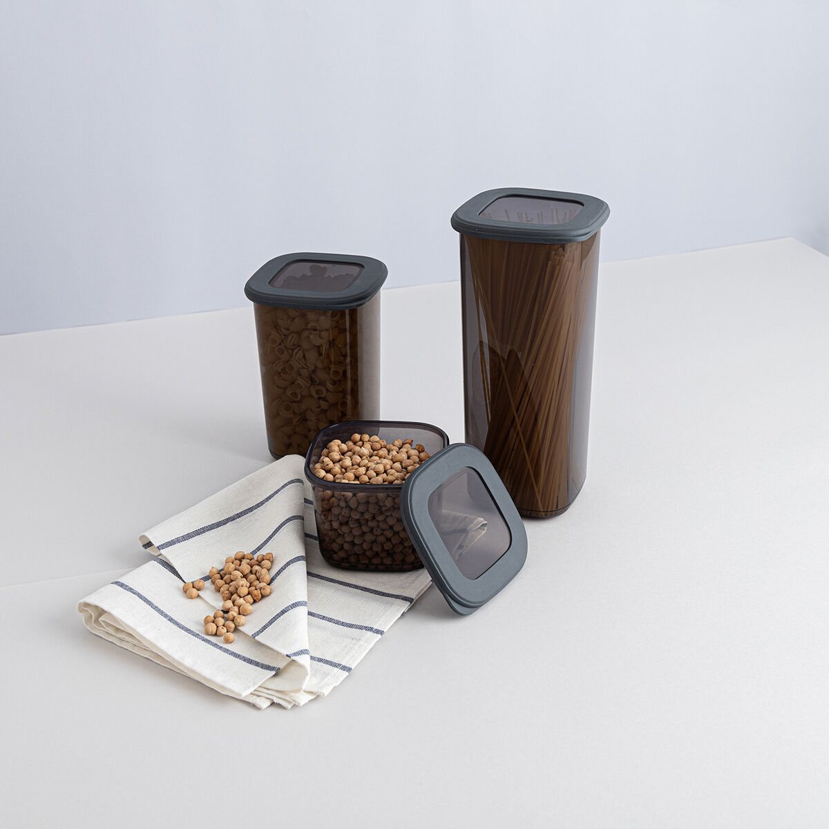 Contenitore per Conservare gli Alimenti Quid City Grigio 550 ml Con coperchio (12 Unità) 4 S2710687_2