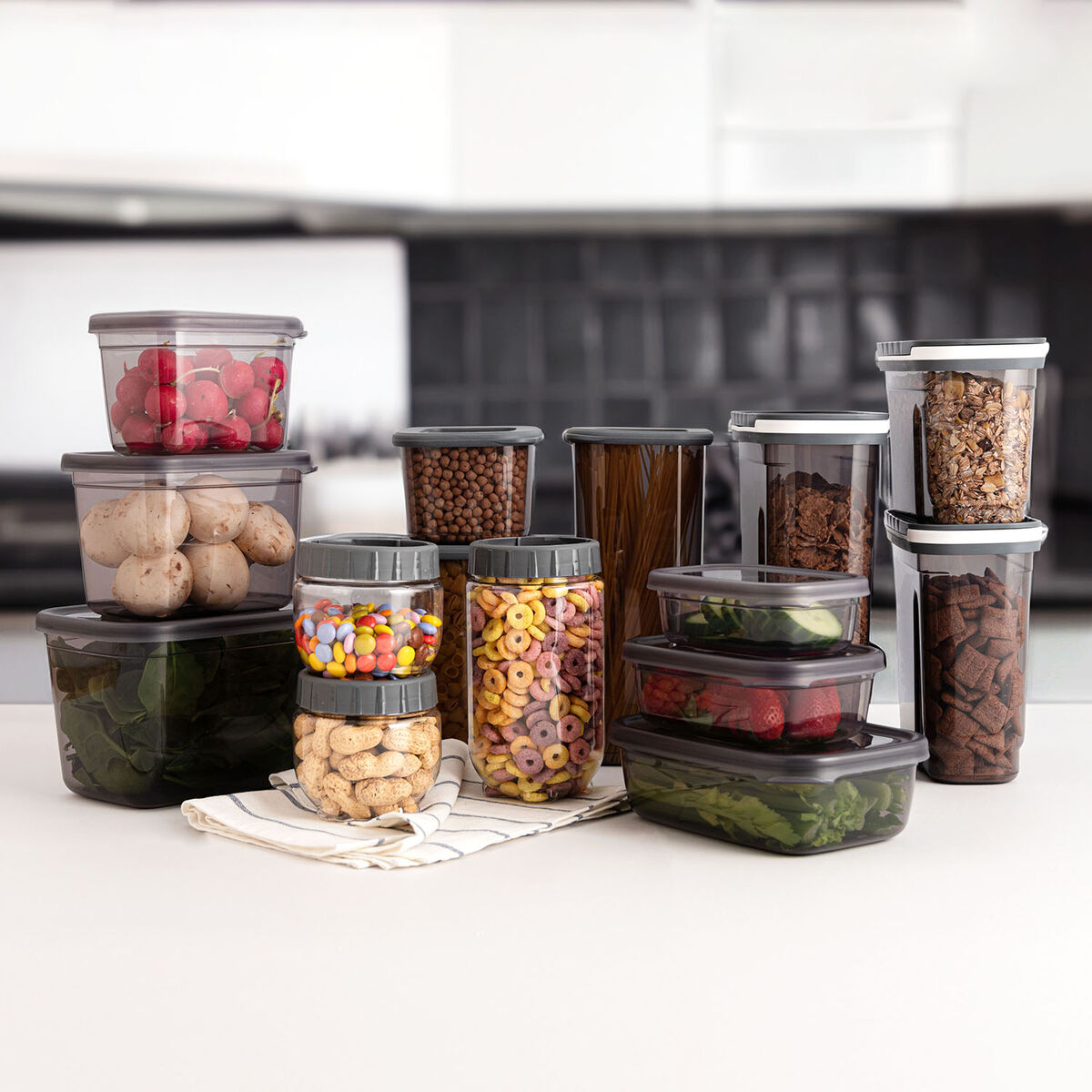 Contenitore per Conservare gli Alimenti Quid City Grigio 1,75 L Con coperchio (12 Unità) 4 S2710691_2