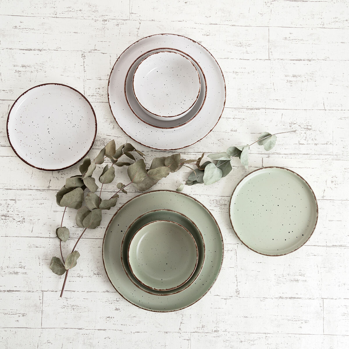 Piatto da Dolce Quid Duna Verde Ceramica 20 x 2,5 cm (6 Unità) 3 S2710762_1