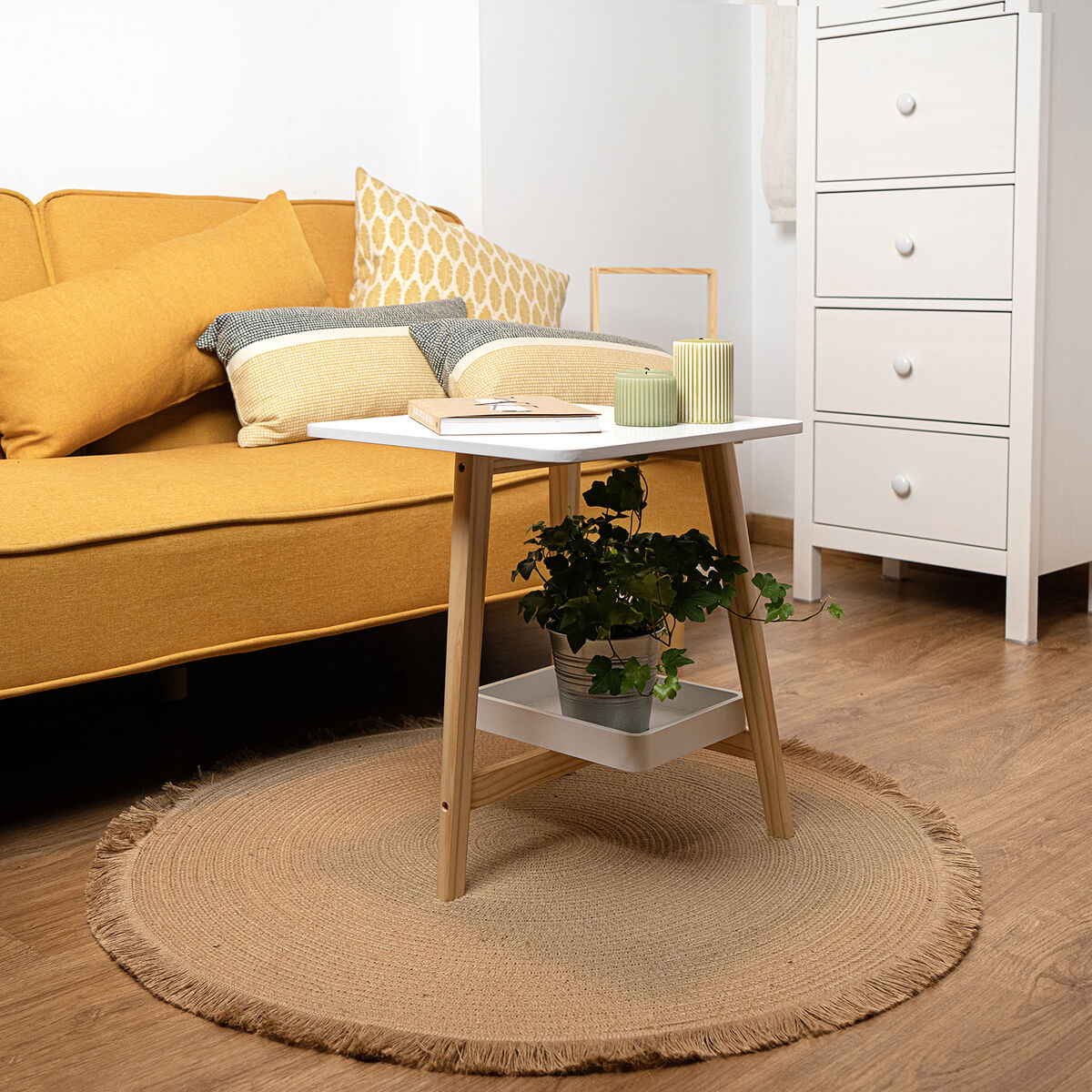 Comodino Vinthera Moa Bianco Plastica 43 x 38 x 48 cm 3 S2711072_1