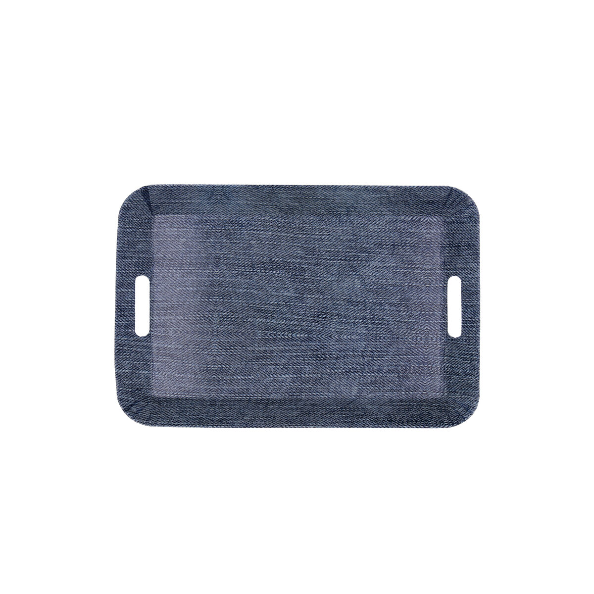 Vassoio per la colazione Quid Habitat Azzurro Plastica 33 x 23 x 4 cm Con manici Denim (12 Unità) 3 S2710858_1