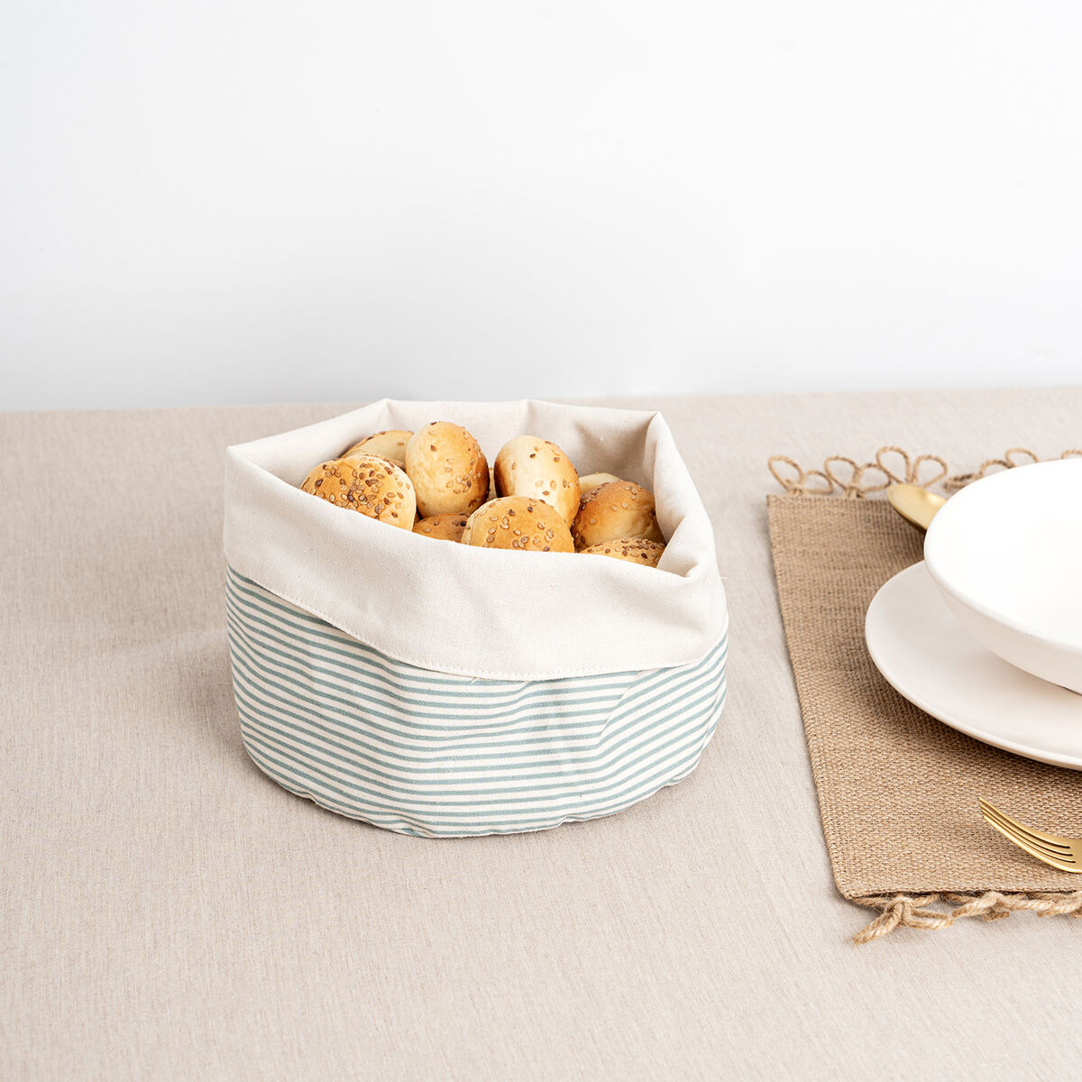 Cestino per il Pane Vinthera Okapi Bicolore Tessile 20 cm Materiale riciclato 3 S2711722_1