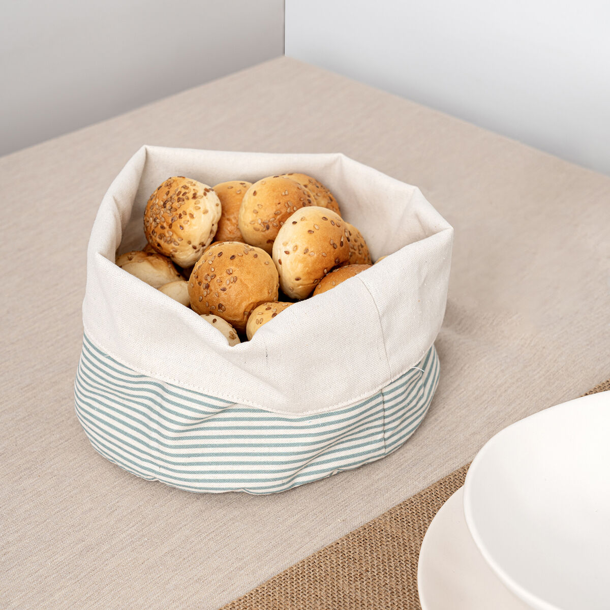 Cestino per il Pane Vinthera Okapi Bicolore Tessile 20 cm Materiale riciclato 4 S2711722_2