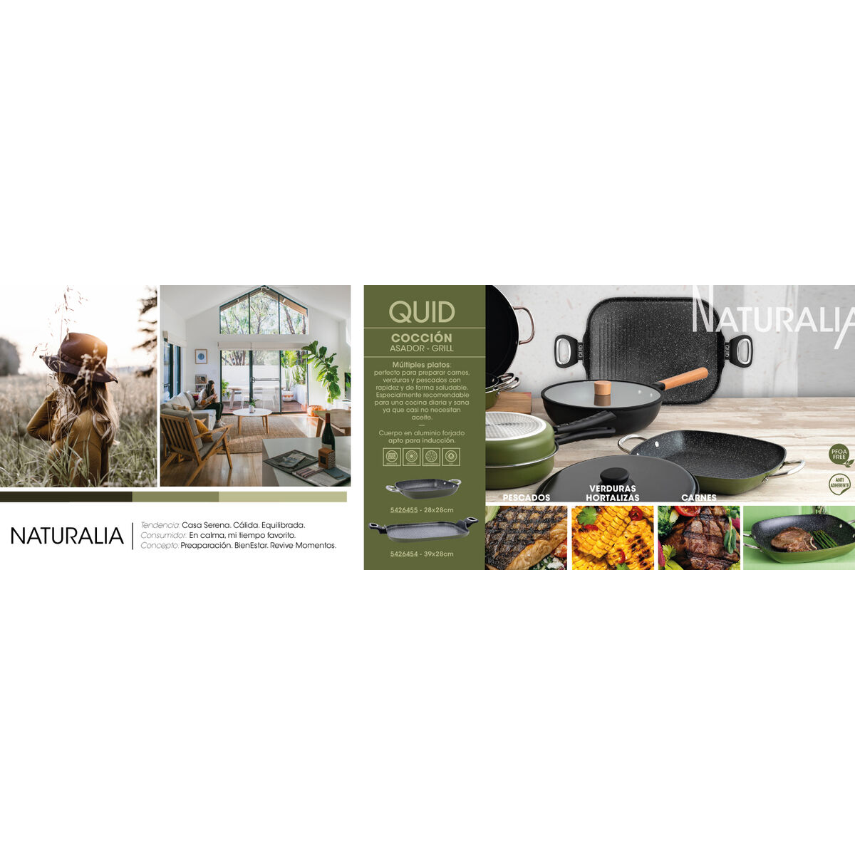 Piastra per Arrostire Quid Naturalia Nero Metallo 39 x 28 cm (6 Unità) 4 S2711422_2