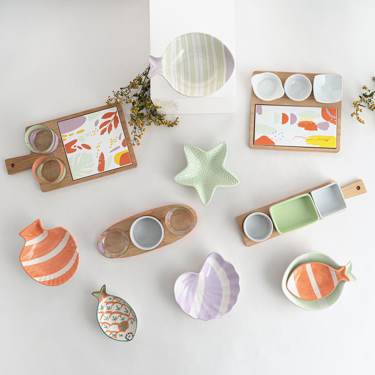 Ciotola Quid Kaleido Corallo Ceramica Conchiglia 16 x 14 x 4 cm (4 Unità) 4 S2711434_2