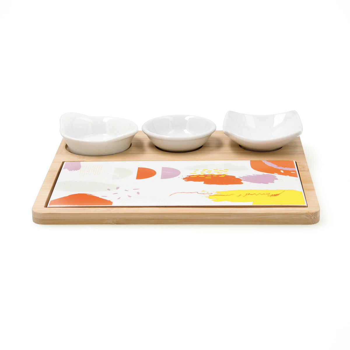 Set da portata Quid Kaleido Multicolore Legno 23 x 19,5 x 3,5 cm 5 Pezzi 2 S2711576_0