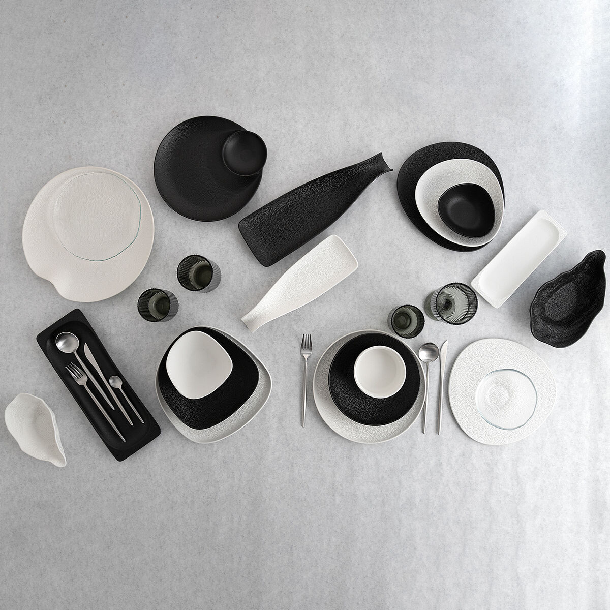 Piatto da pranzo Bidasoa Fosil Bianco Ceramica Ovale 22,8 x 20,1 x 2,2 cm (9 Unità) 4 S2711826_2