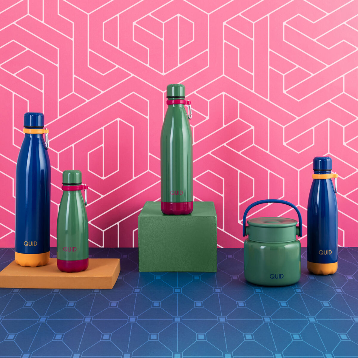 Bottiglia Térmica Quid Sarao Azzurro 1 L (12 Unità) 3 S2712094_1