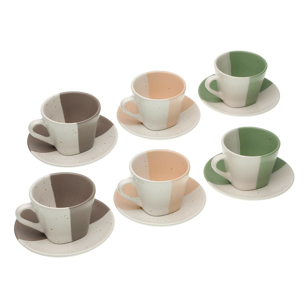 Set di Tazze e Piatti Versa Clara Ceramica 9 x 6,5 x 9 cm 2 S3409575_0