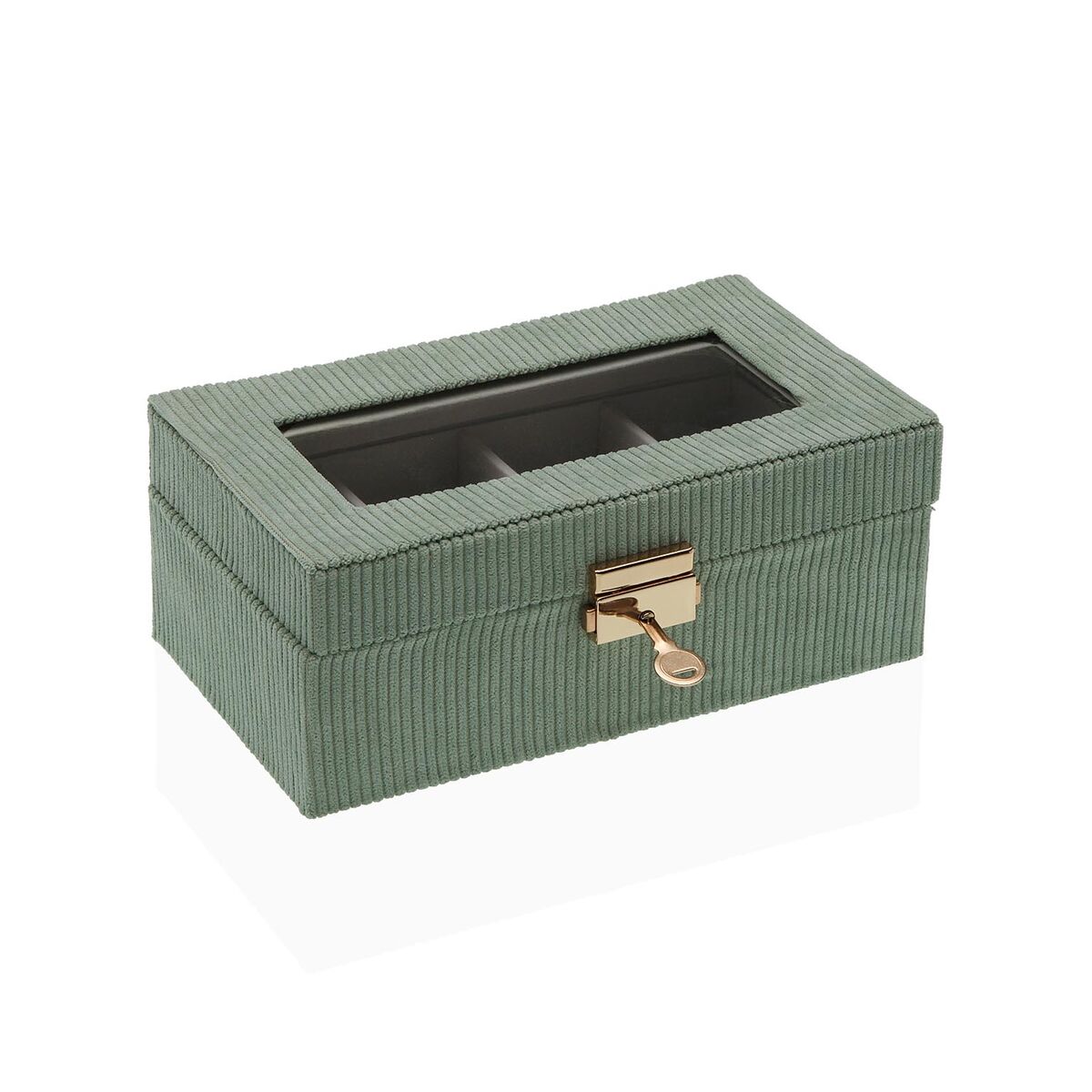 Custodia per orologi Versa Verde Legno MDF 11,5 x 8 x 21 cm 3 S3414207_1