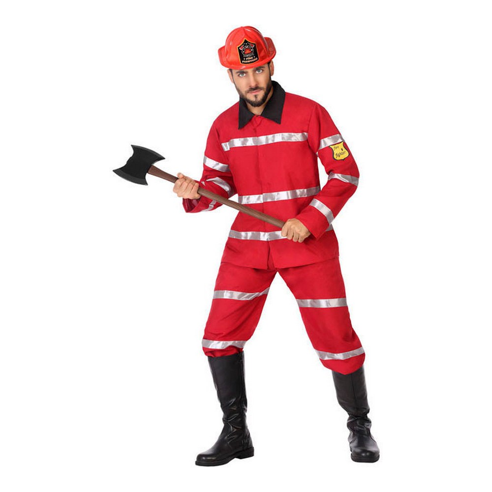 Costume per Adulti DISFRAZ BOMBERO XS-S Shine Inline 57034 Rosso Pompiere XS/S (2 Pezzi) 2 S1111533_0