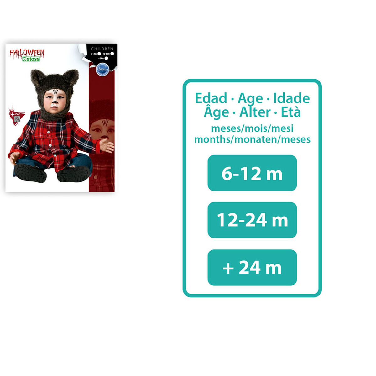 Costume per Neonati Marrone Lupo 5 S1134994_3