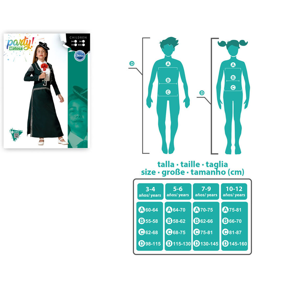 Costume per Bambini Mariachi Bambina 6 S1135807_4