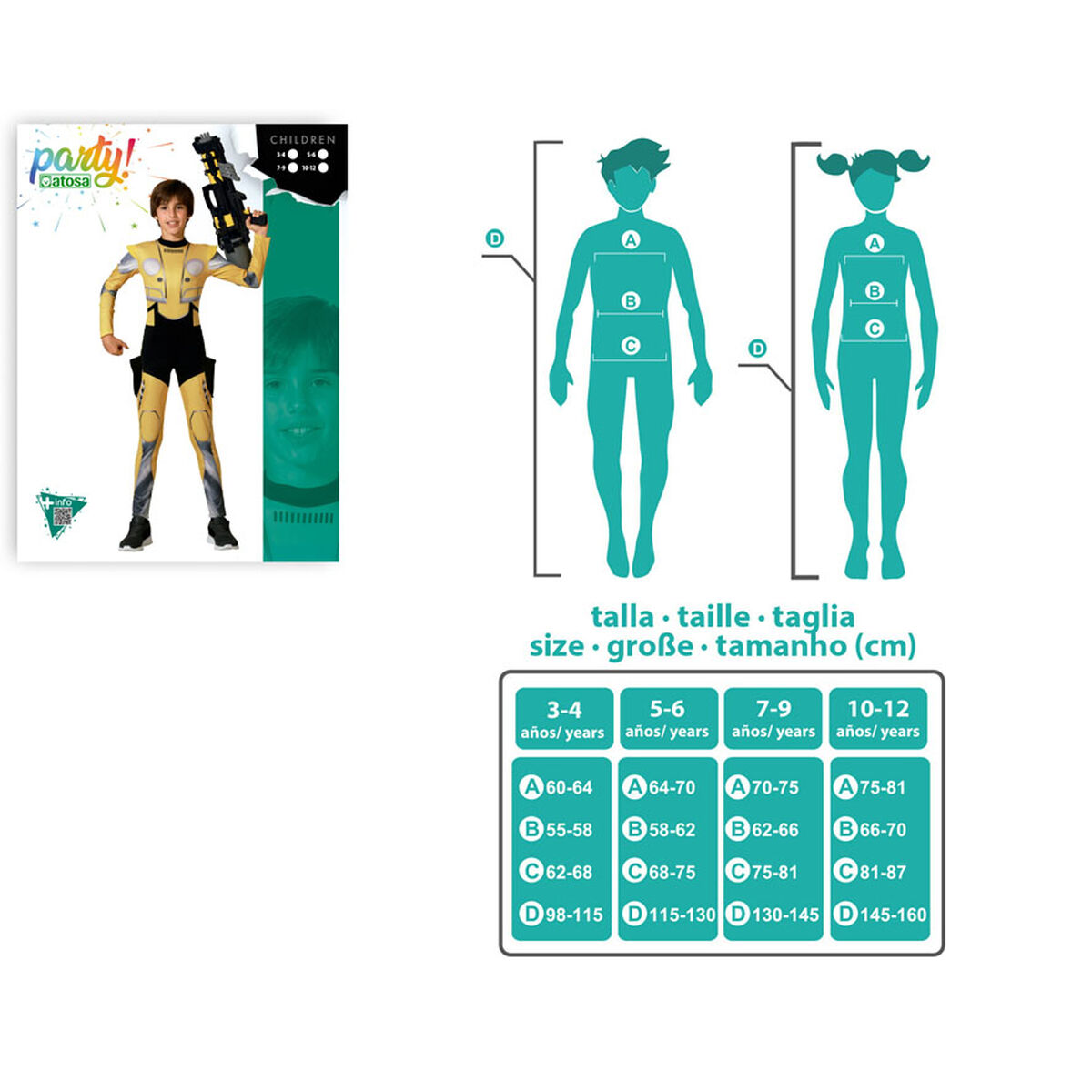 Costume per Bambini Robot Giallo 5 S1135821_3