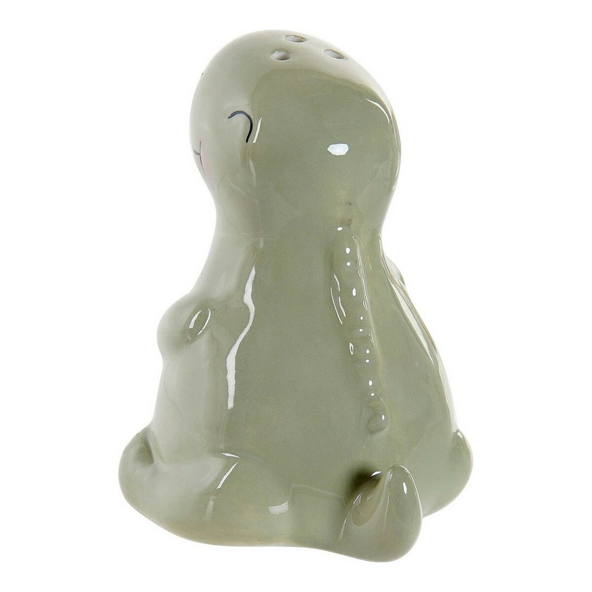 Portasale con Coperchio DKD Home Decor LC-173478 Dinosauro Bianco Verde Dolomite 6,6 x 7 x 7,7 cm (2 pcs) 3 S3014805_1