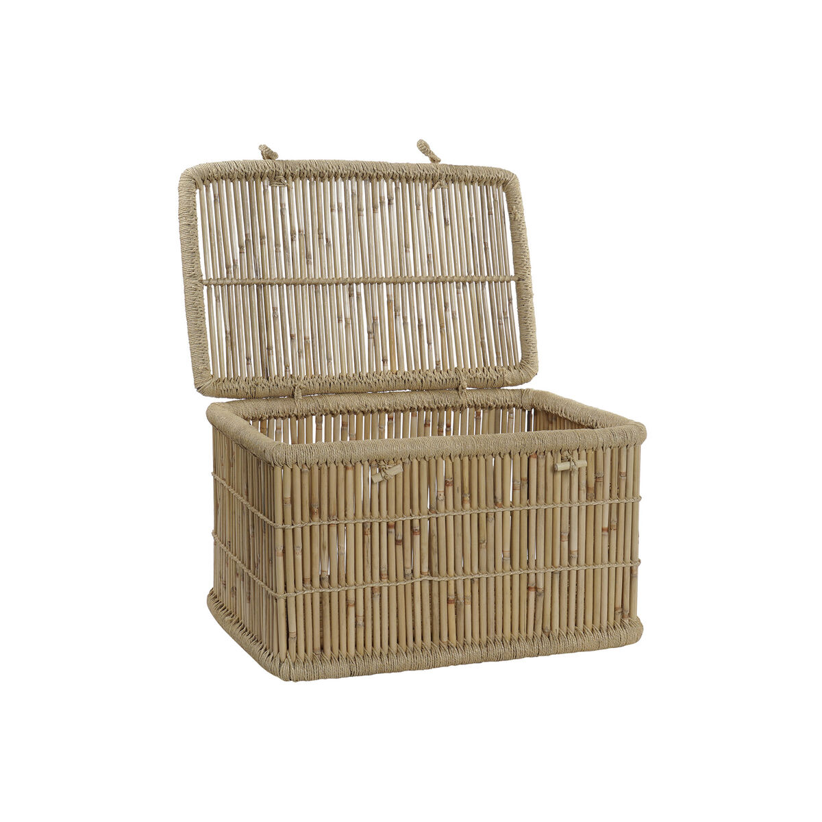 Set di Bauli DKD Home Decor 74 x 46 x 46 cm Corda Bambù 3 S3052555_1