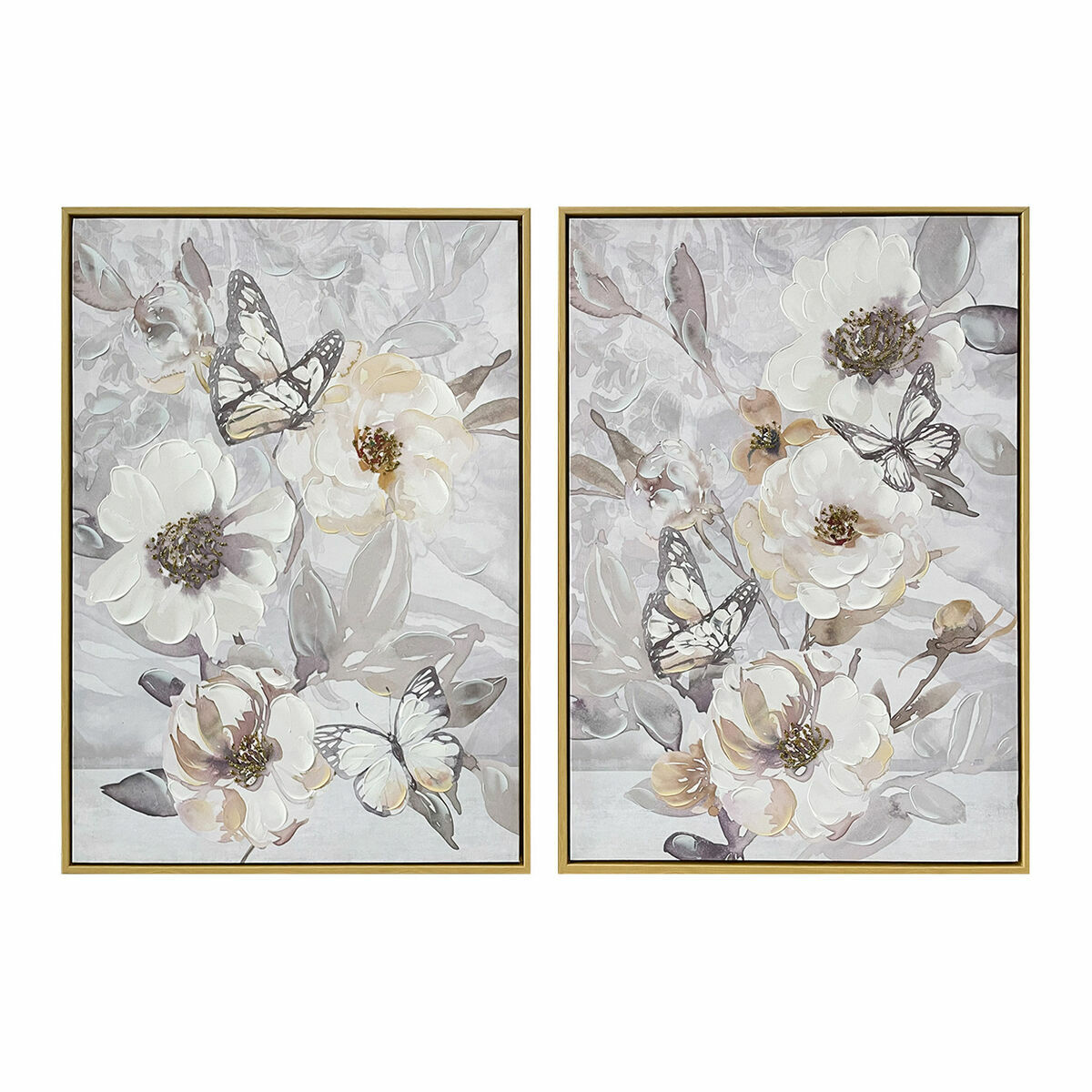Quadro DKD Home Decor Fiori (50 x 3,5 x 70 cm) (2 Unità) 2 S3039128_0