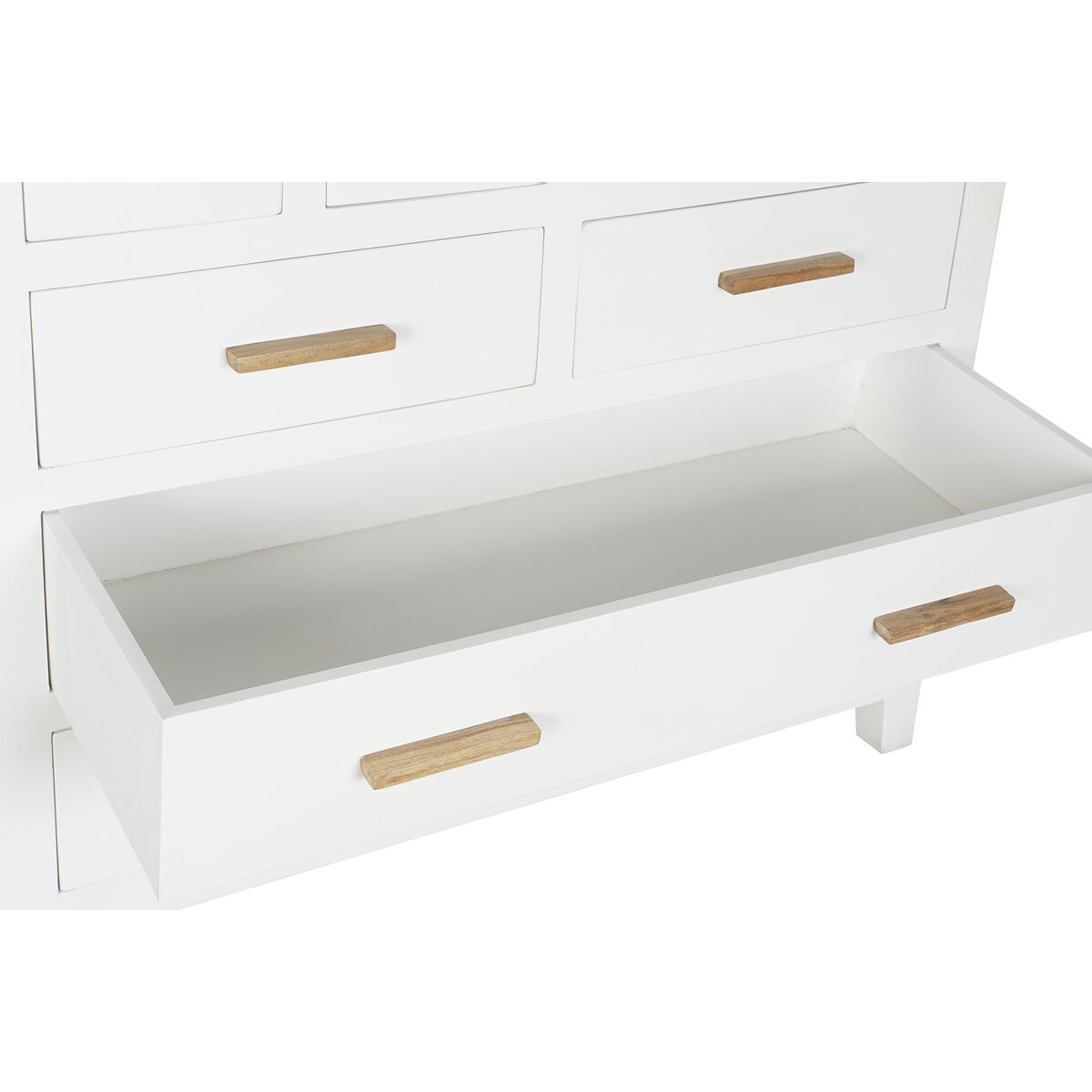 Cassettiera DKD Home Decor Bianco Marrone Acacia Legno di mango Città 110 x 45 x 100 cm 4 S3052626_2